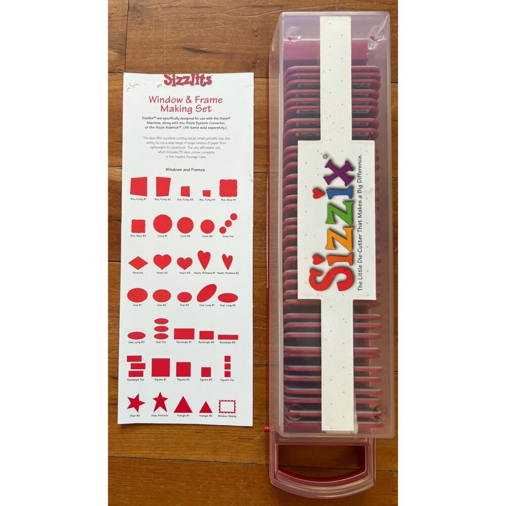 Lightly Used Sizzix Sizzlits Window & Frame Making Set With 35 Dies 38-9684